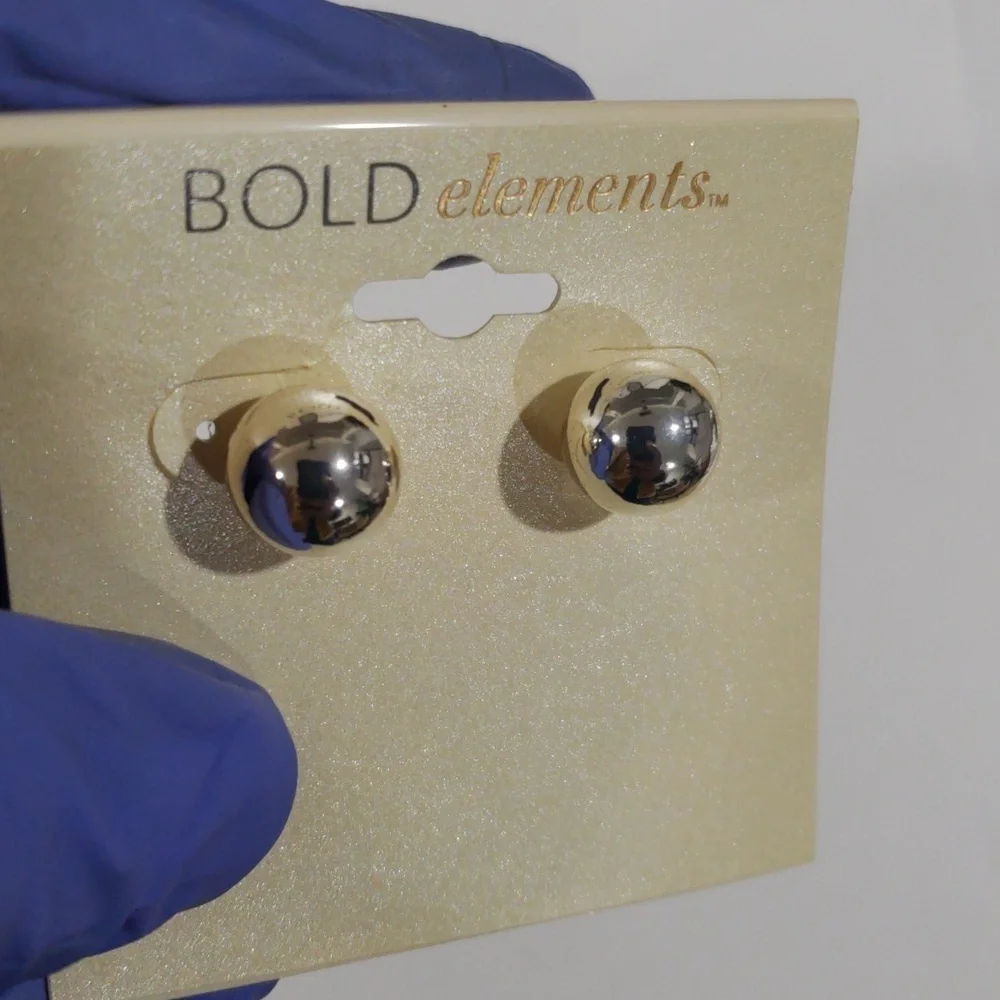 BOLD elements Elegant Silver Classic Ball Stud Earrings - Women Fashion Jewelry